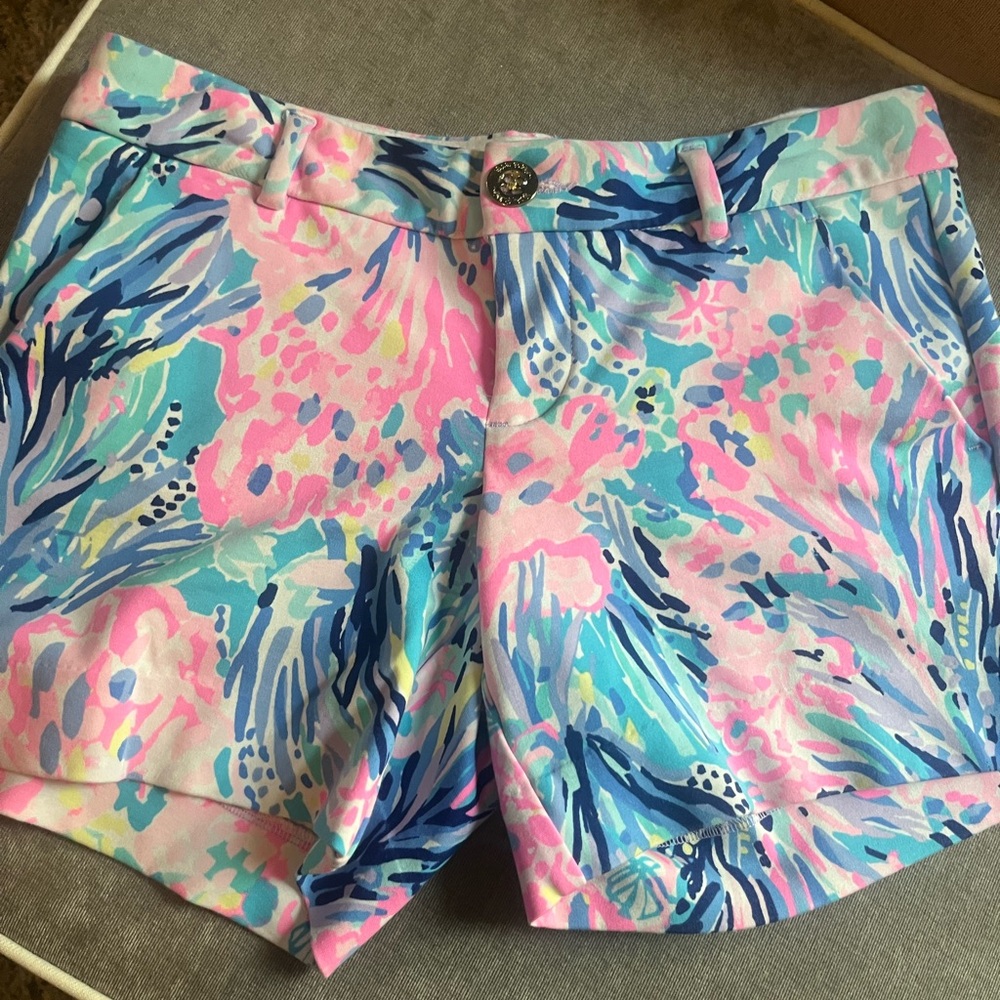 Lilly Pulitzer Vibrant Pink and Blue Women's Shorts
